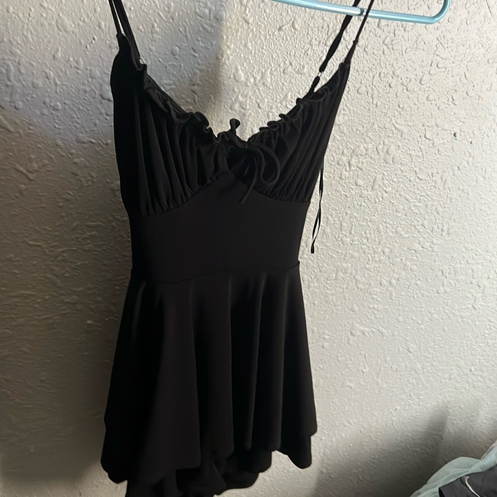 Black dress small open back